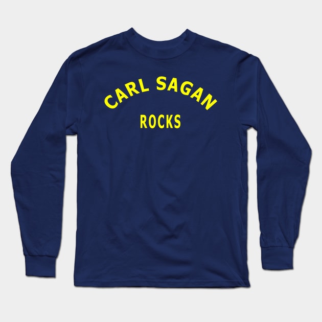 Carl Sagan Rocks Long Sleeve T-Shirt by Lyvershop